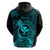 Hawaii Hoodie Pineapple Mix Polynesian Plumeria Turquoise Version LT14 - Polynesian Pride