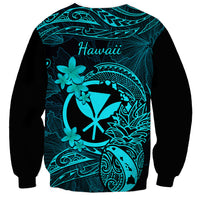 Hawaii Sweatshirt Pineapple Mix Polynesian Plumeria Turquoise Version LT14 - Polynesian Pride