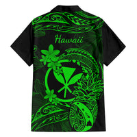 Hawaii Family Matching Off Shoulder Maxi Dress and Hawaiian Shirt Pineapple Mix Polynesian Plumeria Green Version LT14 - Polynesian Pride