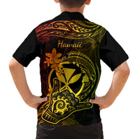 Hawaii Family Matching Summer Maxi Dress and Hawaiian Shirt Shaka Tattoo Mix Polynesian Plumeria Reggae Version LT14 - Polynesian Pride