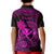 Hawaii Kid Polo Shirt Shaka Tattoo Mix Polynesian Plumeria Pink Version LT14 - Polynesian Pride
