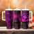 Hawaii Tumbler With Handle Shaka Tattoo Mix Polynesian Plumeria Pink Version