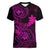 hawaii-women-v-neck-t-shirt-shaka-tattoo-mix-polynesian-plumeria-pink-version