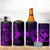 Hawaii 4 in 1 Can Cooler Tumbler Shaka Tattoo Mix Polynesian Plumeria Purple Version