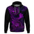 Hawaii Hoodie Shaka Tattoo Mix Polynesian Plumeria Purple Version LT14 Pullover Hoodie Purple - Polynesian Pride