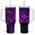 Hawaii Tumbler With Handle Shaka Tattoo Mix Polynesian Plumeria Purple Version