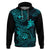 Hawaii Hoodie Shaka Tattoo Mix Polynesian Plumeria Turquoise Version LT14 Pullover Hoodie Turquoise - Polynesian Pride