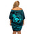 hawaii-off-shoulder-short-dress-shaka-tattoo-mix-polynesian-plumeria-turquoise-version