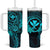 Hawaii Tumbler With Handle Shaka Tattoo Mix Polynesian Plumeria Turquoise Version