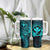 Hawaii Tumbler With Handle Shaka Tattoo Mix Polynesian Plumeria Turquoise Version