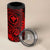 Hawaii 4 in 1 Can Cooler Tumbler Shaka Tattoo Mix Polynesian Plumeria Red Version