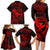 hawaii-family-matching-long-sleeve-bodycon-dress-and-hawaiian-shirt-shaka-tattoo-mix-polynesian-plumeria-red-version