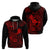 Hawaii Hoodie Shaka Tattoo Mix Polynesian Plumeria Red Version LT14 - Polynesian Pride