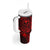 Hawaii Tumbler With Handle Shaka Tattoo Mix Polynesian Plumeria Red Version