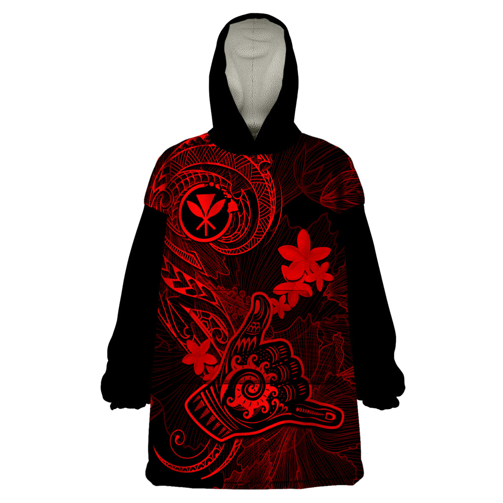 hawaii-wearable-blanket-hoodie-shaka-tattoo-mix-polynesian-plumeria-red-version