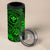 Hawaii 4 in 1 Can Cooler Tumbler Shaka Tattoo Mix Polynesian Plumeria Green Version