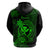 Hawaii Hoodie Shaka Tattoo Mix Polynesian Plumeria Green Version LT14 - Polynesian Pride