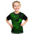 Hawaii Kid T Shirt Shaka Tattoo Mix Polynesian Plumeria Green Version LT14 Green - Polynesian Pride