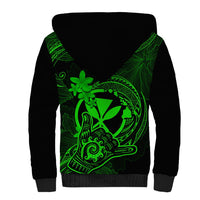 hawaii-sherpa-hoodie-shaka-tattoo-mix-polynesian-plumeria-green-version