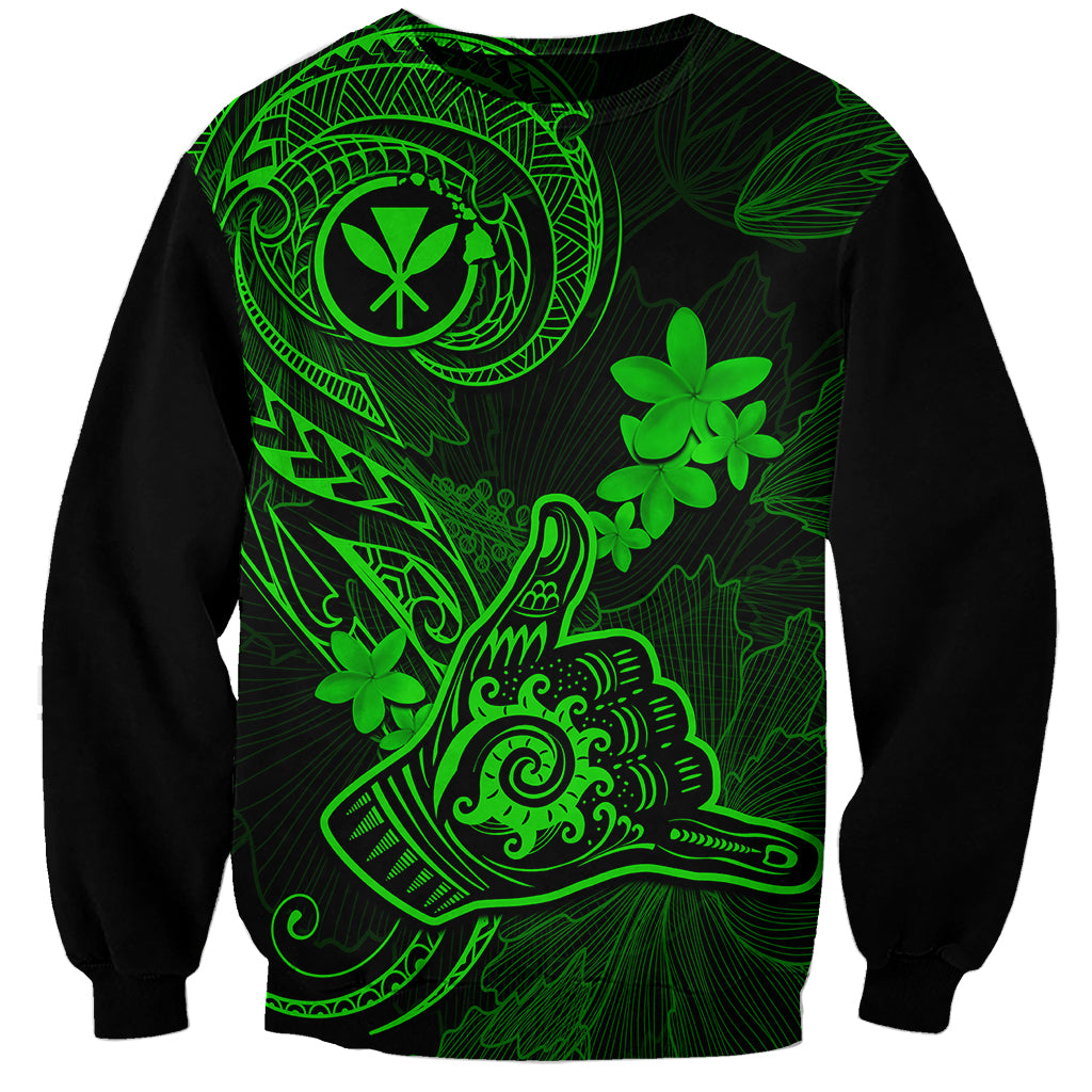 hawaii-sweatshirt-shaka-tattoo-mix-polynesian-plumeria-green-version