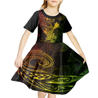 hawaii-kid-short-sleeve-dress-hammerhead-shark-tattoo-mix-polynesian-plumeria-reggae-version