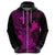 Hawaii Hoodie Hammerhead Shark Tattoo Mix Polynesian Plumeria Pink Version LT14 - Polynesian Pride