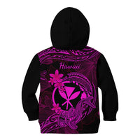 Hawaii Kid Hoodie Hammerhead Shark Tattoo Mix Polynesian Plumeria Pink Version LT14 - Polynesian Pride