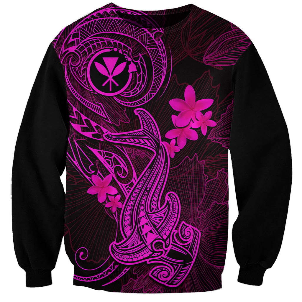hawaii-sweatshirt-hammerhead-shark-tattoo-mix-polynesian-plumeria-pink-version