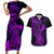 hawaii-couples-matching-short-sleeve-bodycon-dress-and-hawaiian-shirt-hammerhead-shark-tattoo-mix-polynesian-plumeria-purple-version