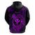 Hawaii Hoodie Hammerhead Shark Tattoo Mix Polynesian Plumeria Purple Version LT14 - Polynesian Pride