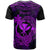 Hawaii T Shirt Hammerhead Shark Tattoo Mix Polynesian Plumeria Purple Version LT14 - Polynesian Pride