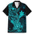 hawaii-family-matching-off-shoulder-short-dress-and-hawaiian-shirt-hammerhead-shark-tattoo-mix-polynesian-plumeria-turquoise-version