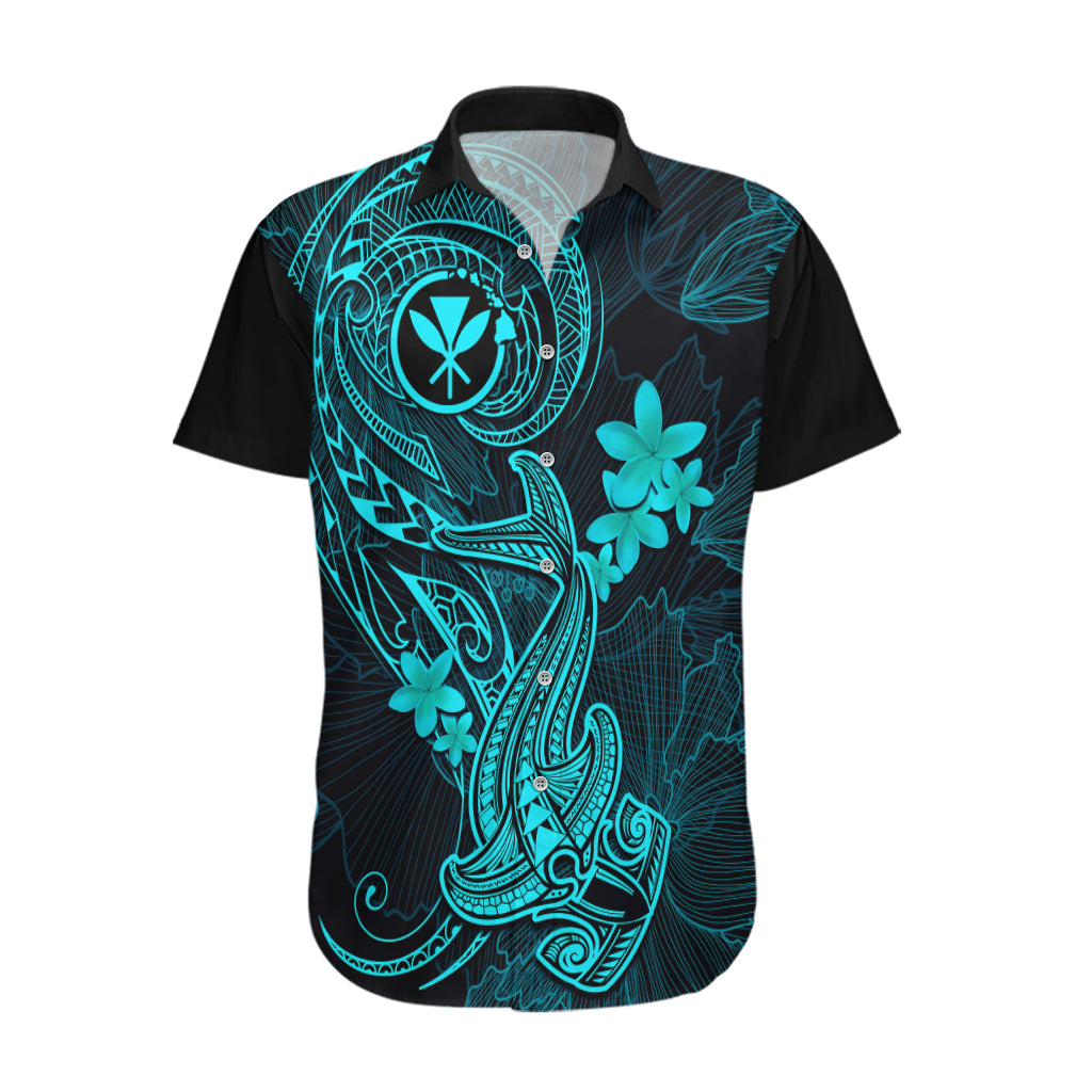 hawaii-hawaiian-shirt-hammerhead-shark-tattoo-mix-polynesian-plumeria-turquoise-version