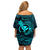 hawaii-off-shoulder-short-dress-hammerhead-shark-tattoo-mix-polynesian-plumeria-turquoise-version