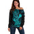 hawaii-off-shoulder-sweater-hammerhead-shark-tattoo-mix-polynesian-plumeria-turquoise-version