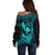 hawaii-off-shoulder-sweater-hammerhead-shark-tattoo-mix-polynesian-plumeria-turquoise-version