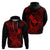 Hawaii Hoodie Hammerhead Shark Tattoo Mix Polynesian Plumeria Red Version LT14 - Polynesian Pride