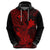 Hawaii Hoodie Hammerhead Shark Tattoo Mix Polynesian Plumeria Red Version LT14 - Polynesian Pride