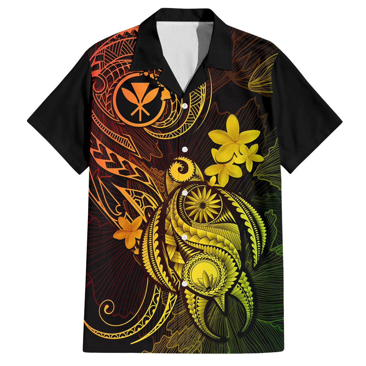 hawaii-family-matching-off-shoulder-maxi-dress-and-hawaiian-shirt-turtle-mix-polynesian-plumeria-reggae-version