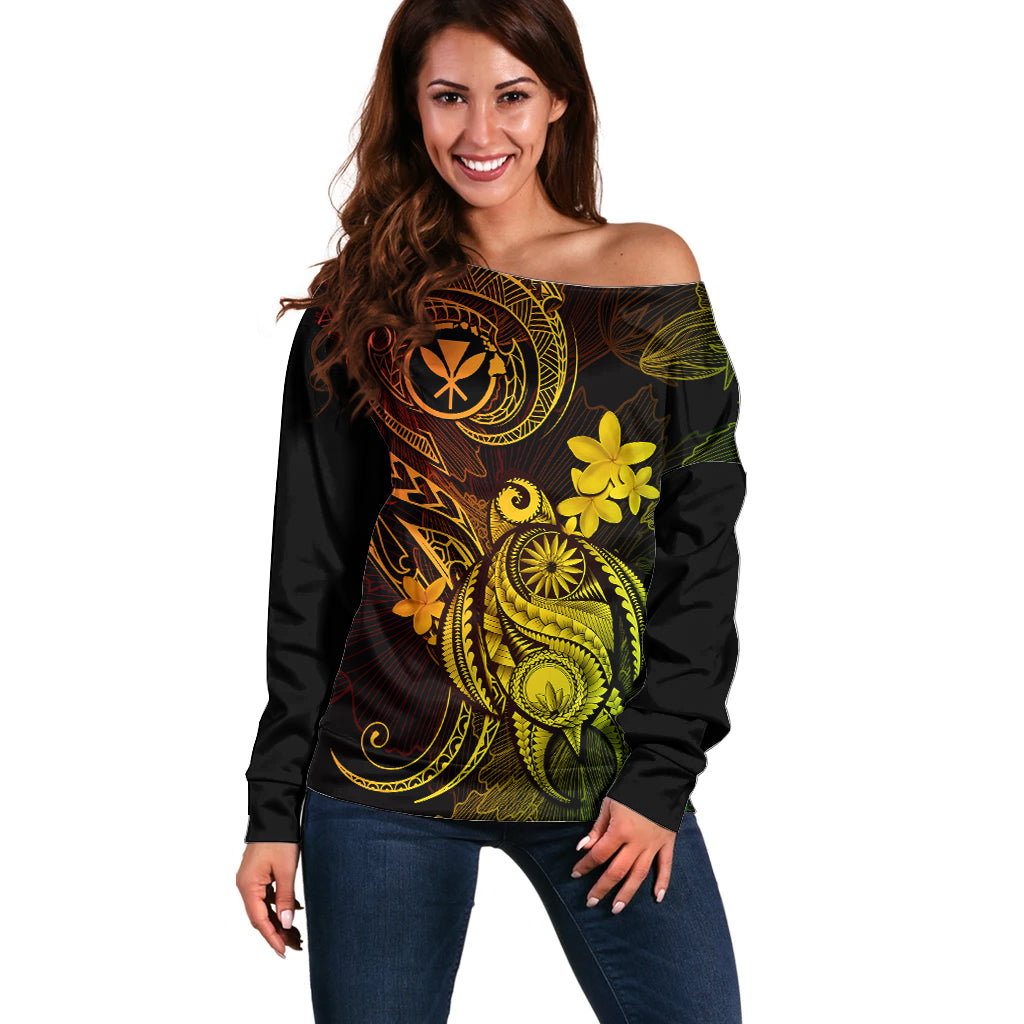 hawaii-off-shoulder-sweater-turtle-mix-polynesian-plumeria-reggae-version