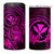 Hawaii 4 in 1 Can Cooler Tumbler Turtle Mix Polynesian Plumeria Pink Version