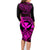 hawaii-family-matching-long-sleeve-bodycon-dress-and-hawaiian-shirt-turtle-mix-polynesian-plumeria-pink-version