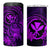 Hawaii 4 in 1 Can Cooler Tumbler Turtle Mix Polynesian Plumeria Purple Version