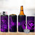 Hawaii 4 in 1 Can Cooler Tumbler Turtle Mix Polynesian Plumeria Purple Version