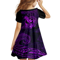 Hawaii Family Matching Summer Maxi Dress and Hawaiian Shirt Turtle Mix Polynesian Plumeria Purple Version LT14 - Polynesian Pride