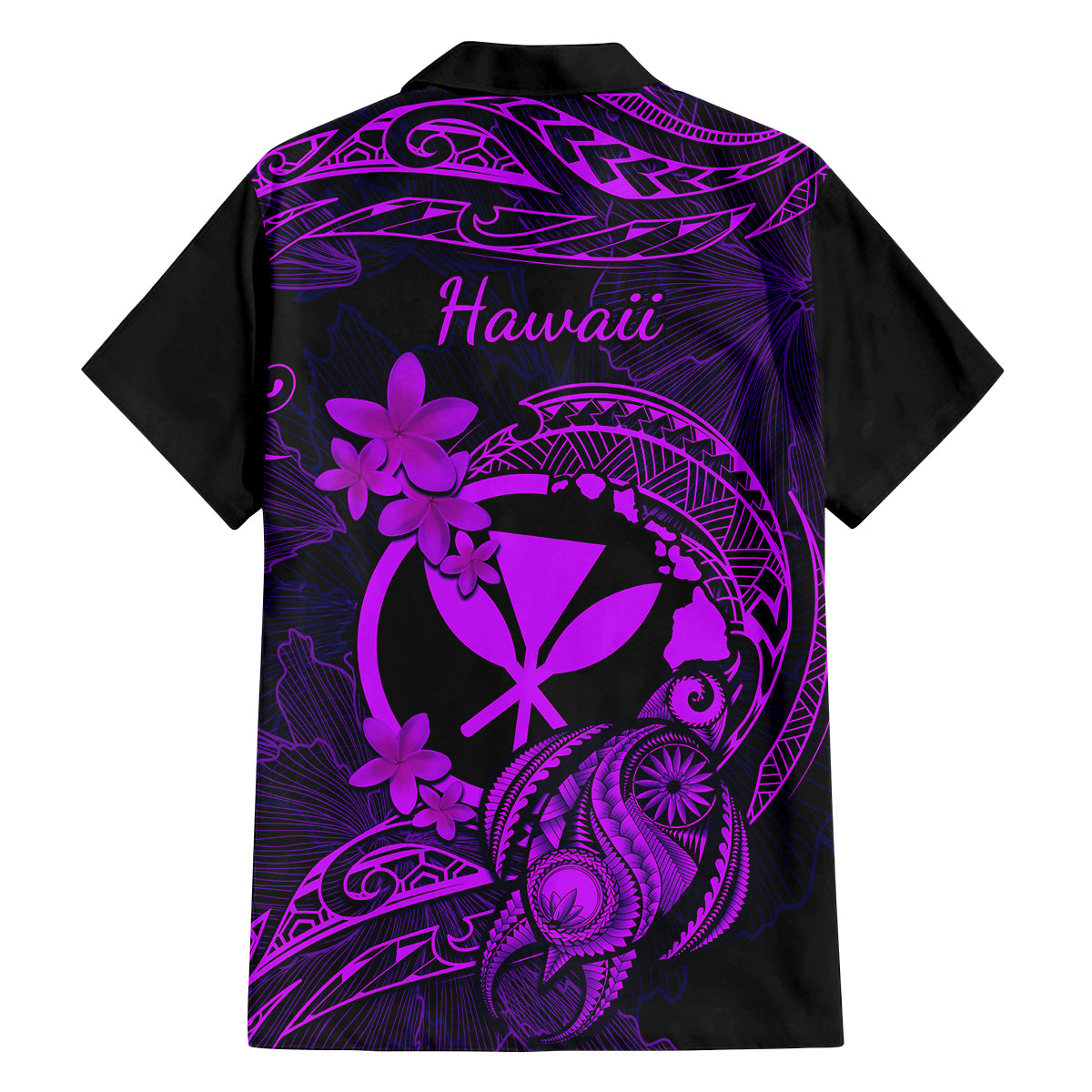 hawaii-family-matching-tank-maxi-dress-and-hawaiian-shirt-turtle-mix-polynesian-plumeria-purple-version