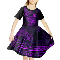 hawaii-kid-short-sleeve-dress-turtle-mix-polynesian-plumeria-purple-version