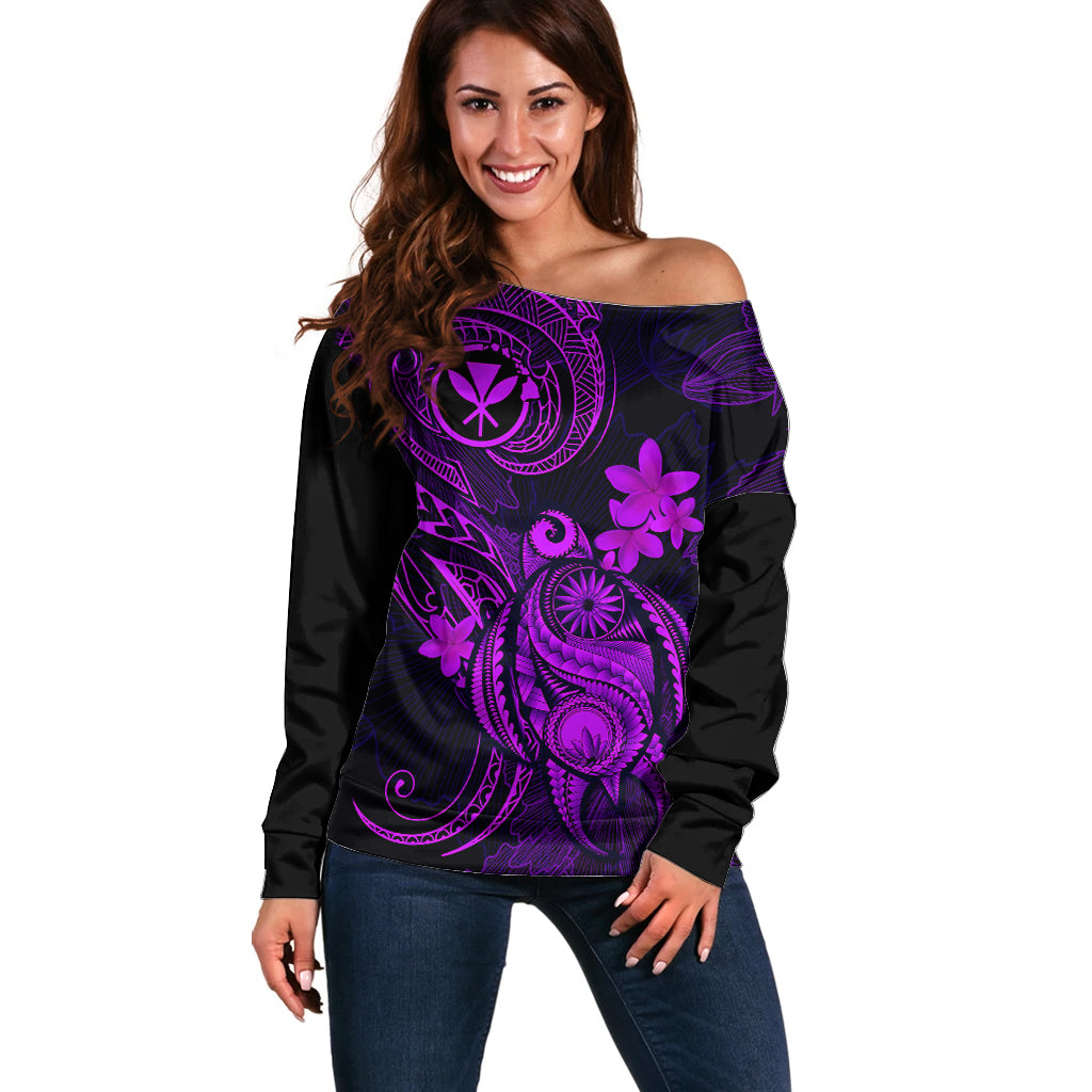 hawaii-off-shoulder-sweater-turtle-mix-polynesian-plumeria-purple-version