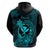 Hawaii Hoodie Turtle Mix Polynesian Plumeria Turquoise Version LT14 - Polynesian Pride