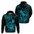 Hawaii Hoodie Turtle Mix Polynesian Plumeria Turquoise Version LT14 - Polynesian Pride